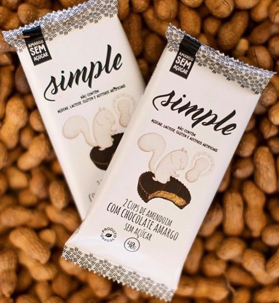 Cups de Amendoim com Chocolate Simple 40G - Supermercado Natuh